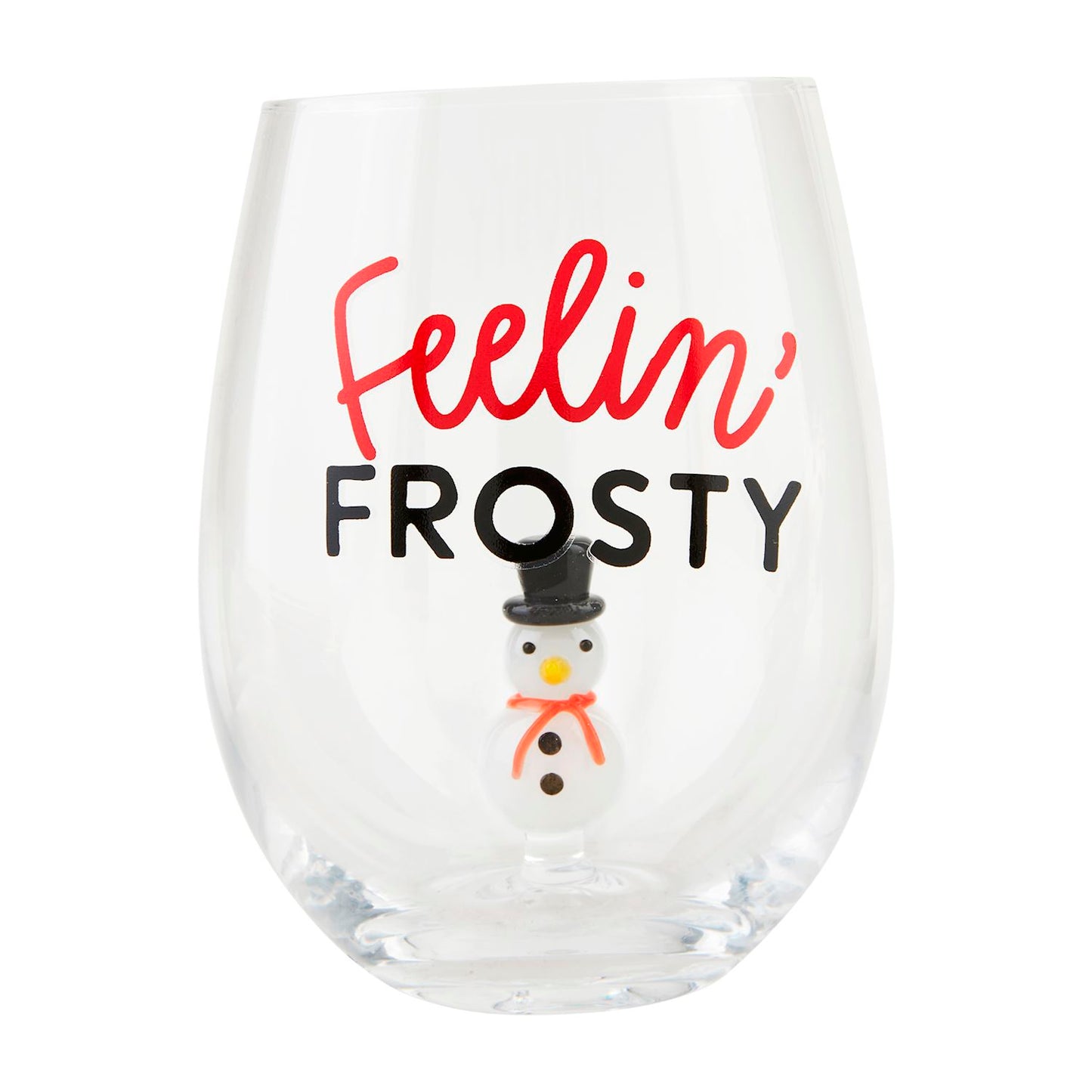 Snowman Icon Wine Glass