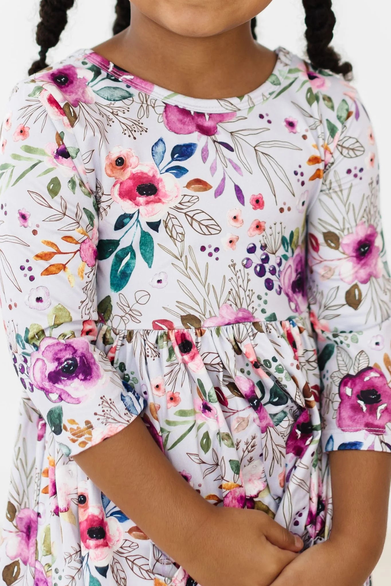 Midnight Rain 3/4 Sleeve Pocket Dress