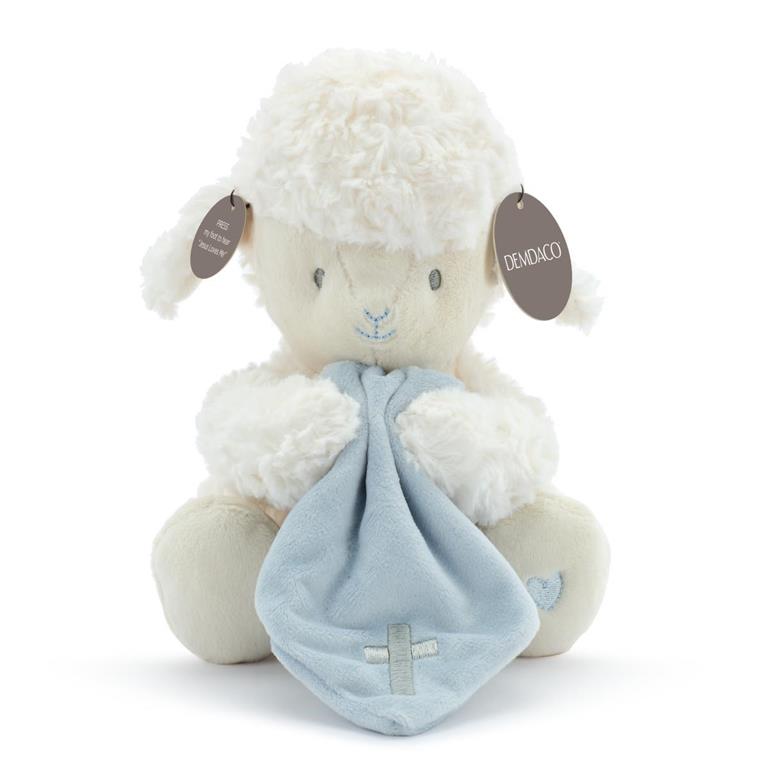 Jesus Loves Me Blue Mechanical Lamb - 5x8.5in