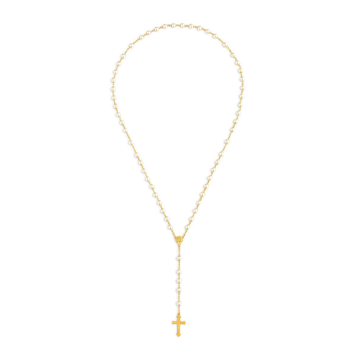 Heart and Cross Trinket Box & Rosary - 18in