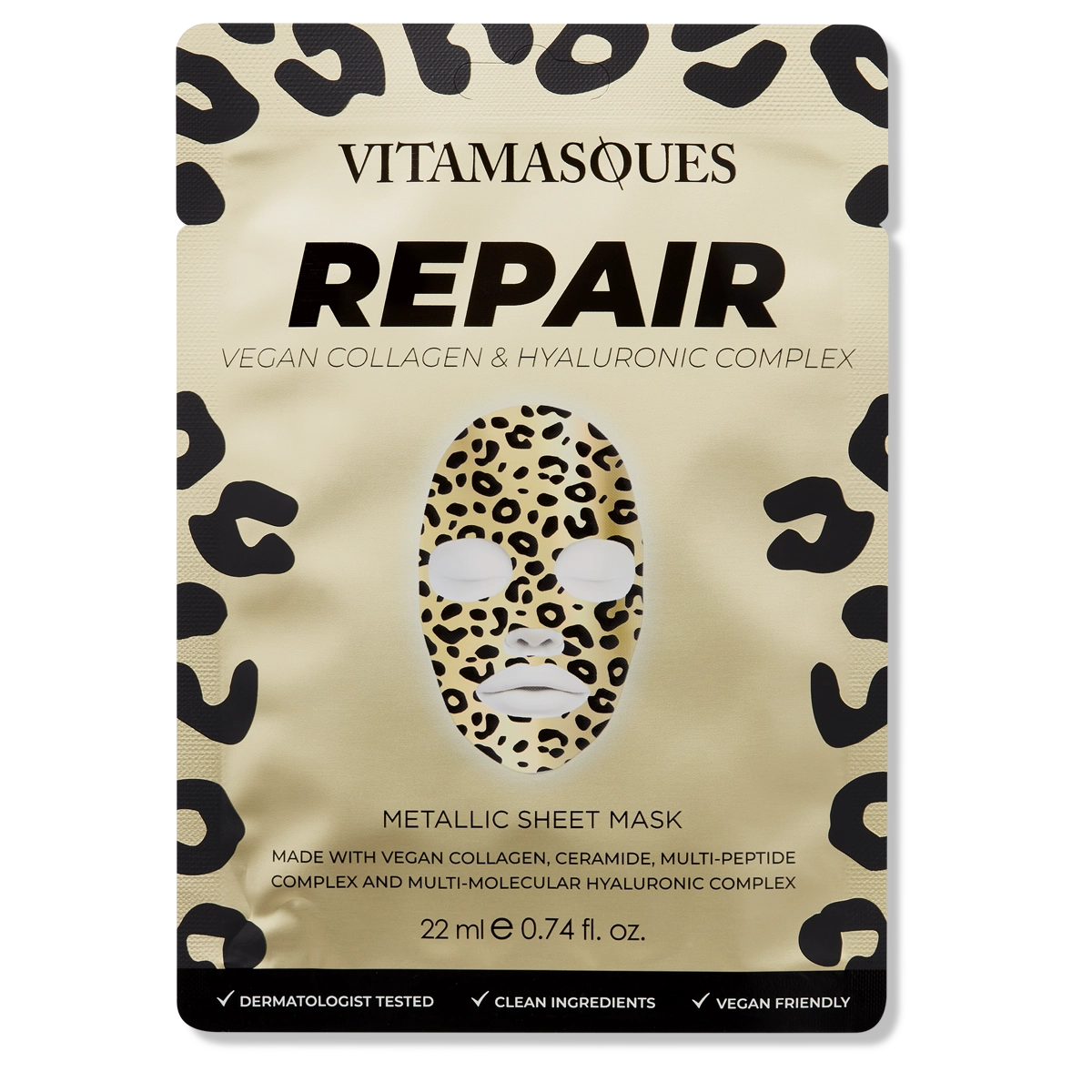 Repair Vegan Collagen & Gold Metallic Face Sheet Mask