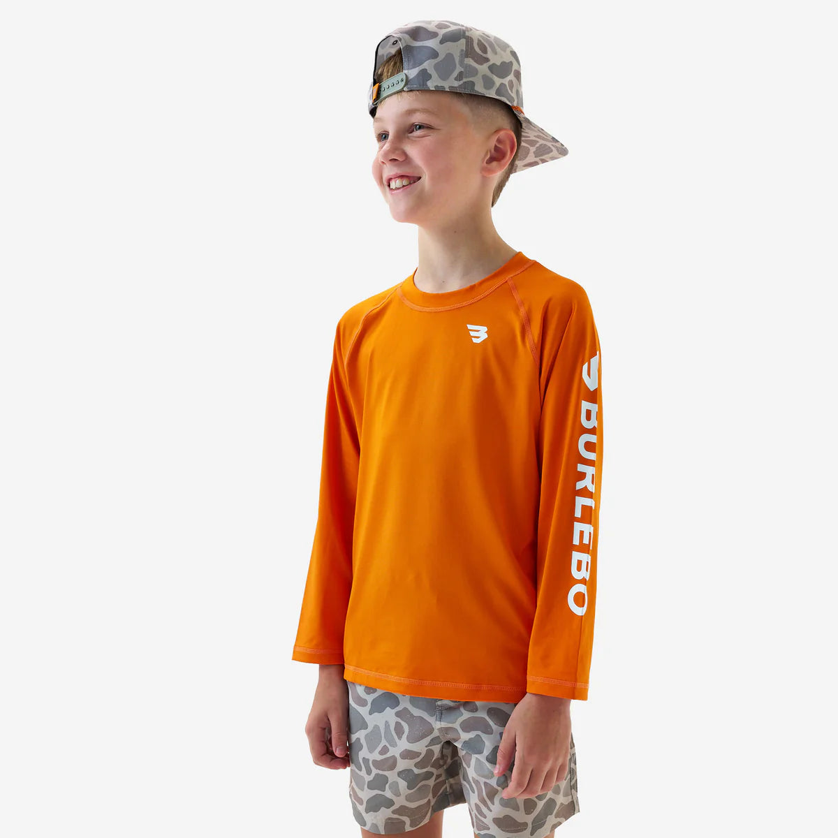 Youth Rashguard - Orange & White