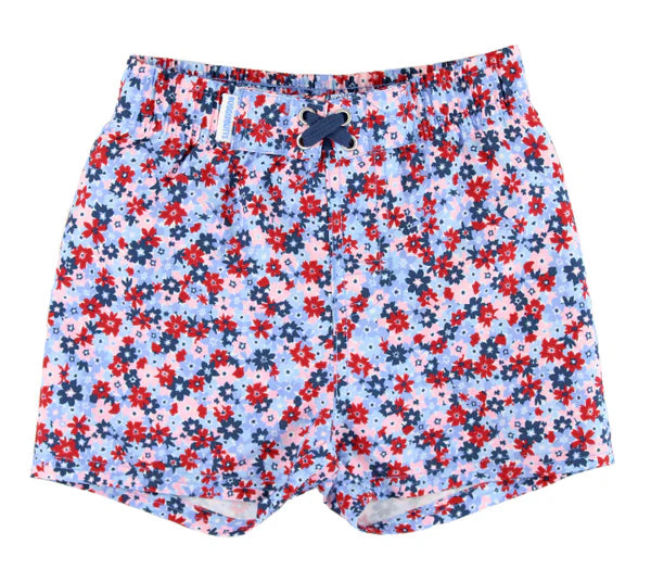 Swim Trunks-Red,Wht,Bloo : 4T