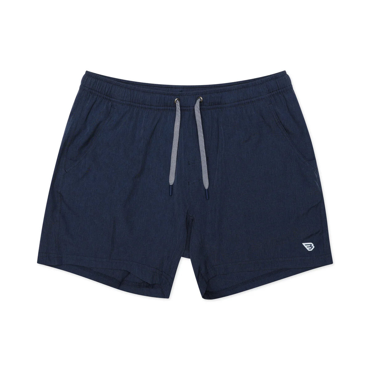 Athletic Short - Heather Navy - American Flag Liner 7"