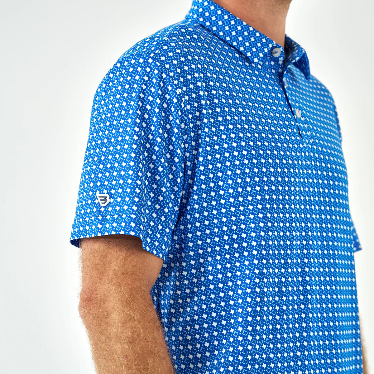 Performance Polo - Texas - Blue & White