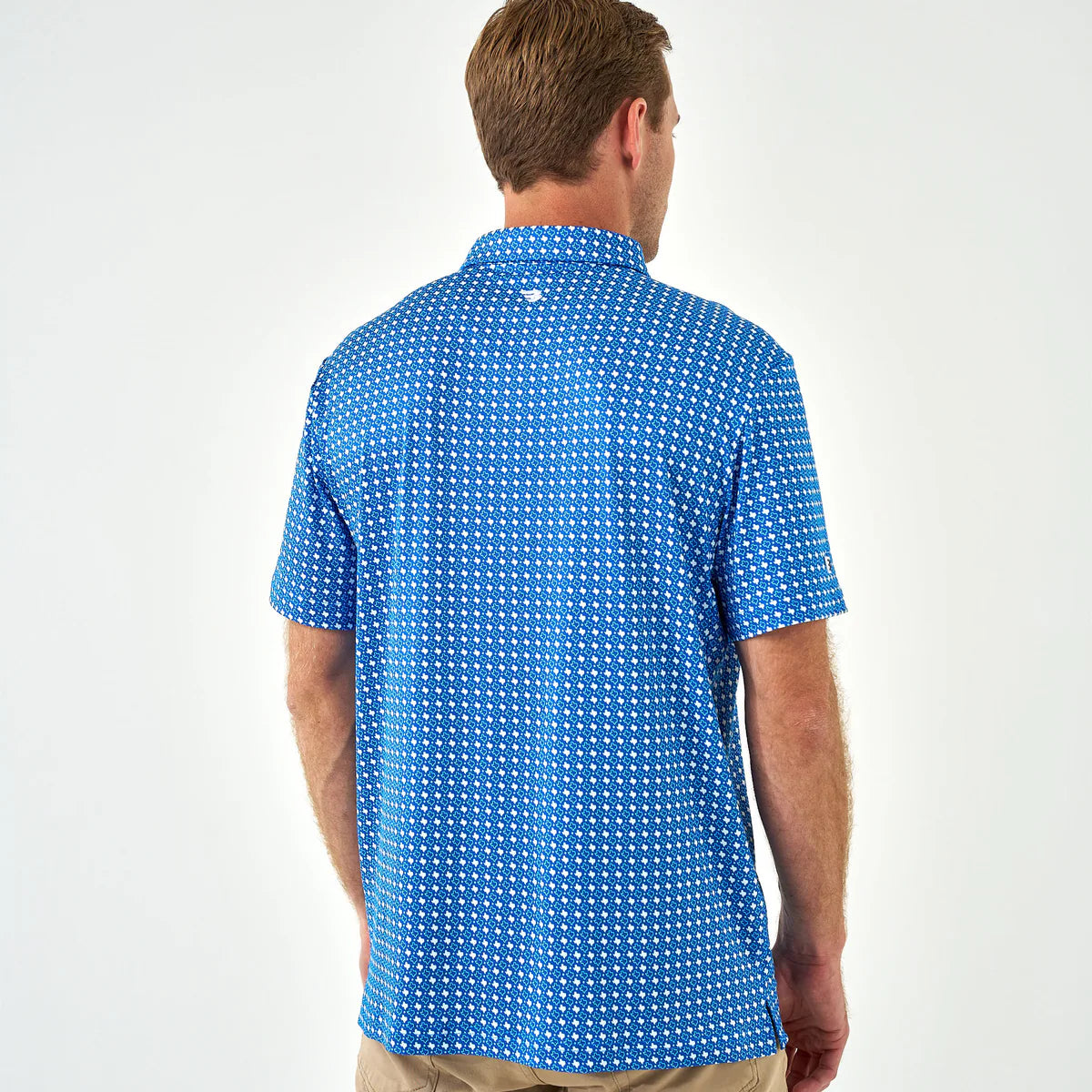Performance Polo - Texas - Blue & White