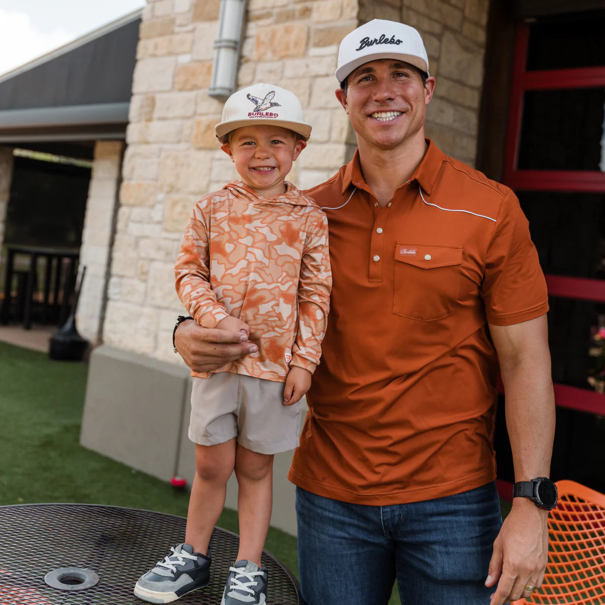 Youth Performance Hoodie - Orange Texas Camo