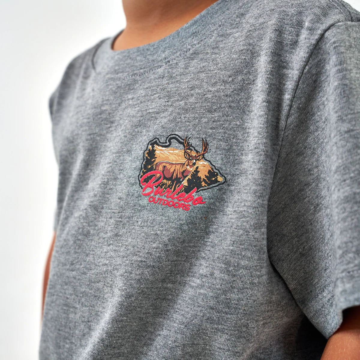 Hill Country Buck - Youth SS Tee - Dark Heather Grey