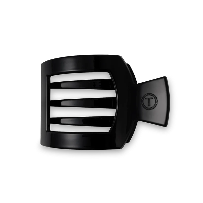 Square Flat Hair Clip | Med. | Jet Black