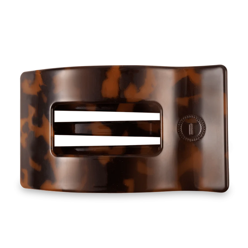 Flat Rectangle Hair Clip | Large | Tortoise