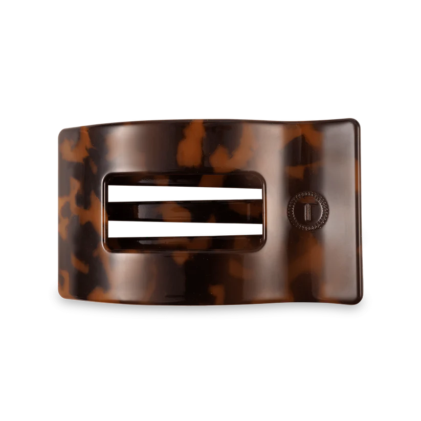 Flat Rectangle Hair Clip | Medium | Tortoise