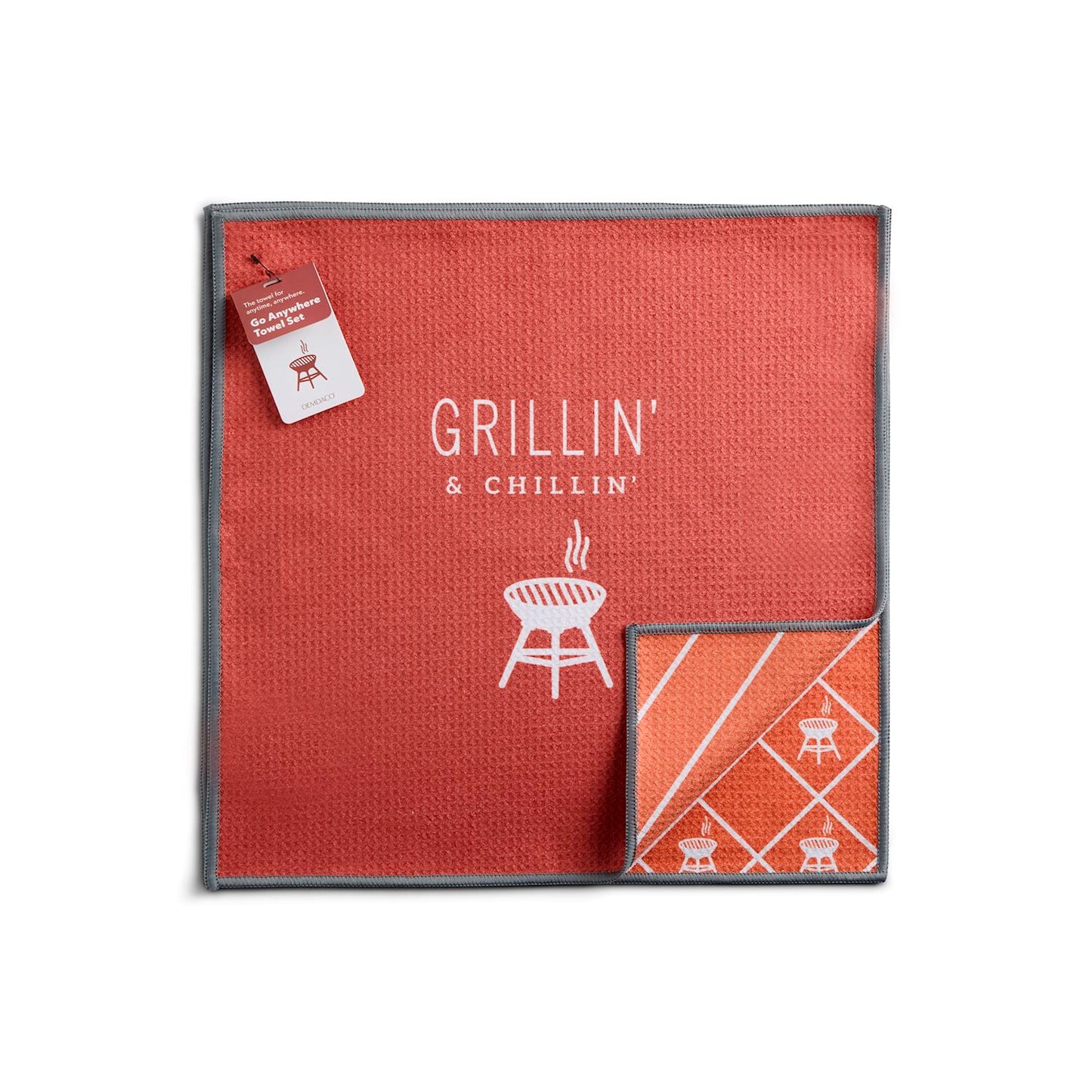 Grillin' & Chillin' Absorbent Go Anywhere Towels Set of 2 - 14in