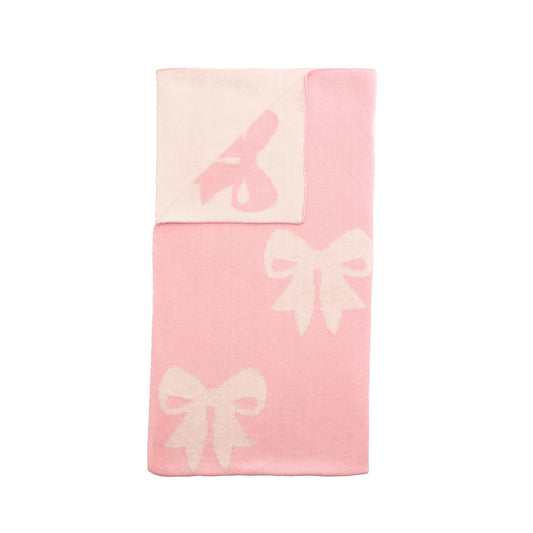 Knit Bow Blanket
