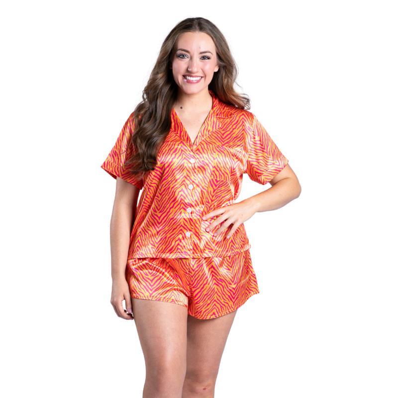 Born to Be Wild Satin Pajama Short Set