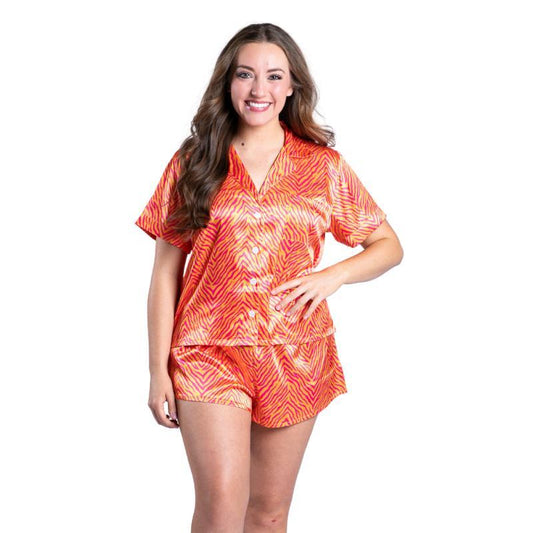 Born to Be Wild Satin Pajama Short Set