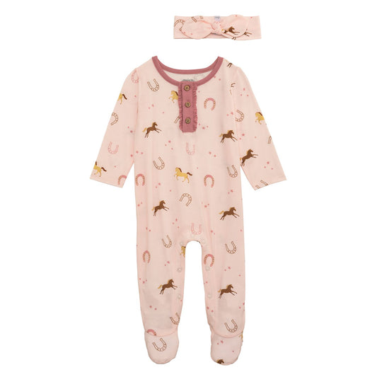 Pink Horseshoe Print Sleeper