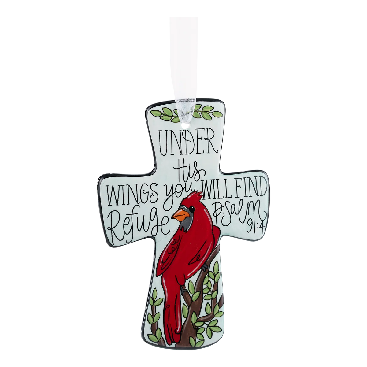 Under His Wings Red Bird Cross