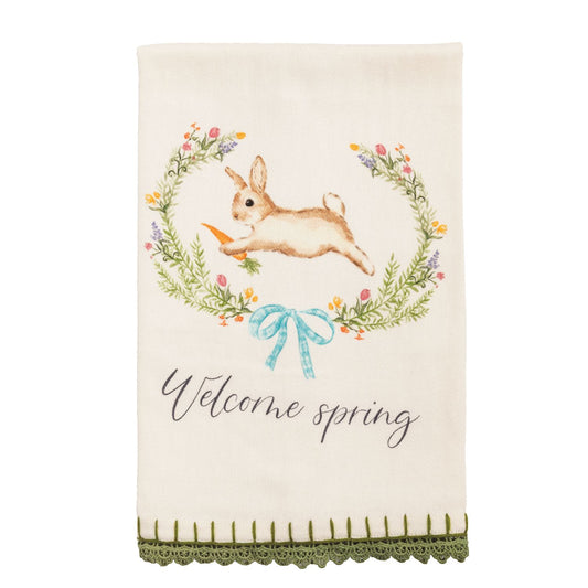 Welcome Spring Trim Towels