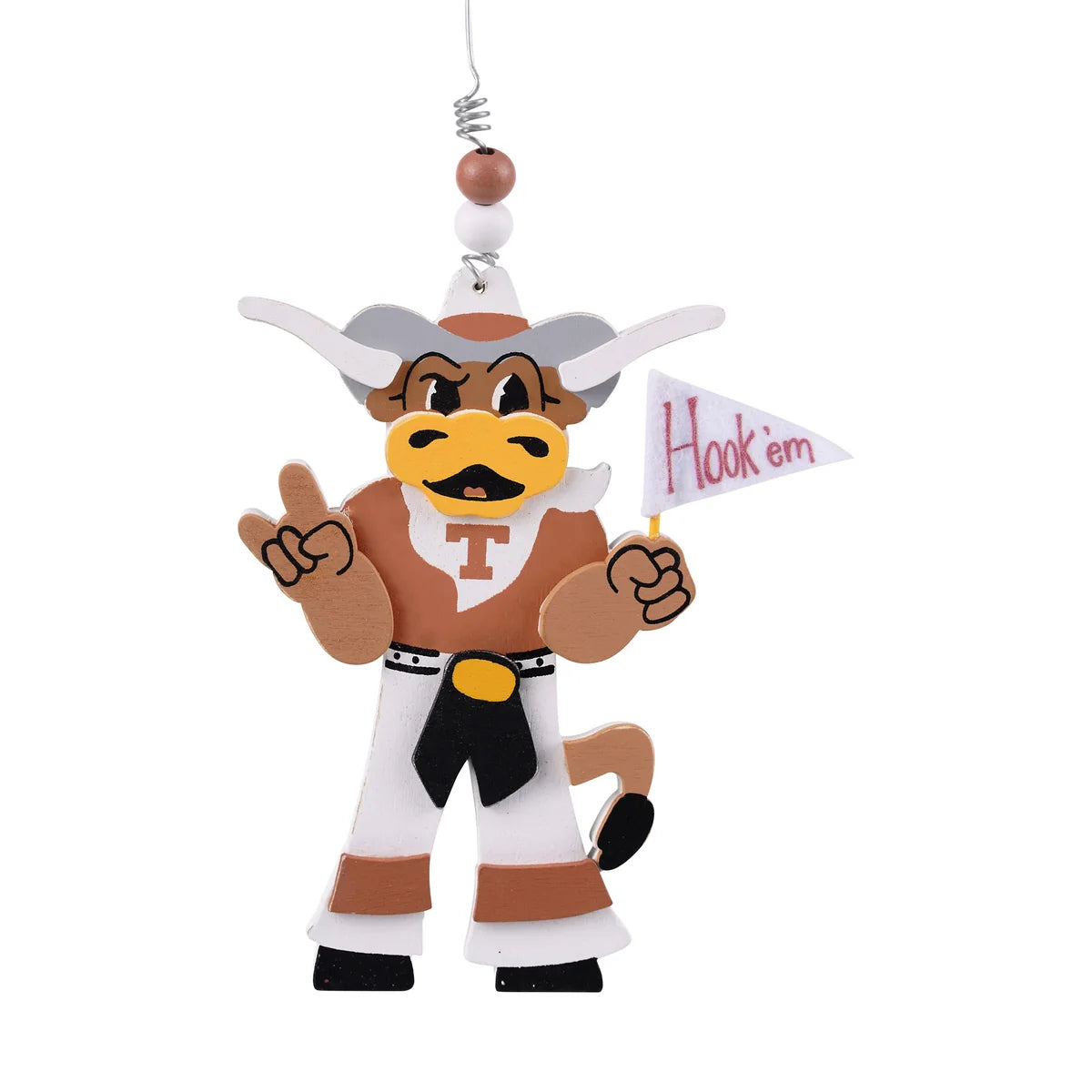 Bevo Wooden Mascot Ornament