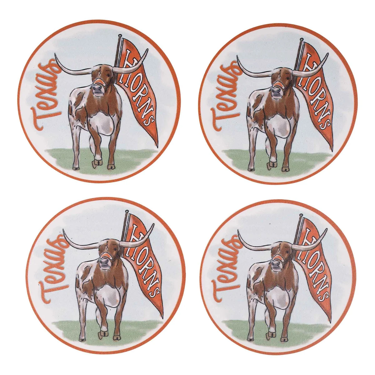 Texas Mascot Coaster Set/4