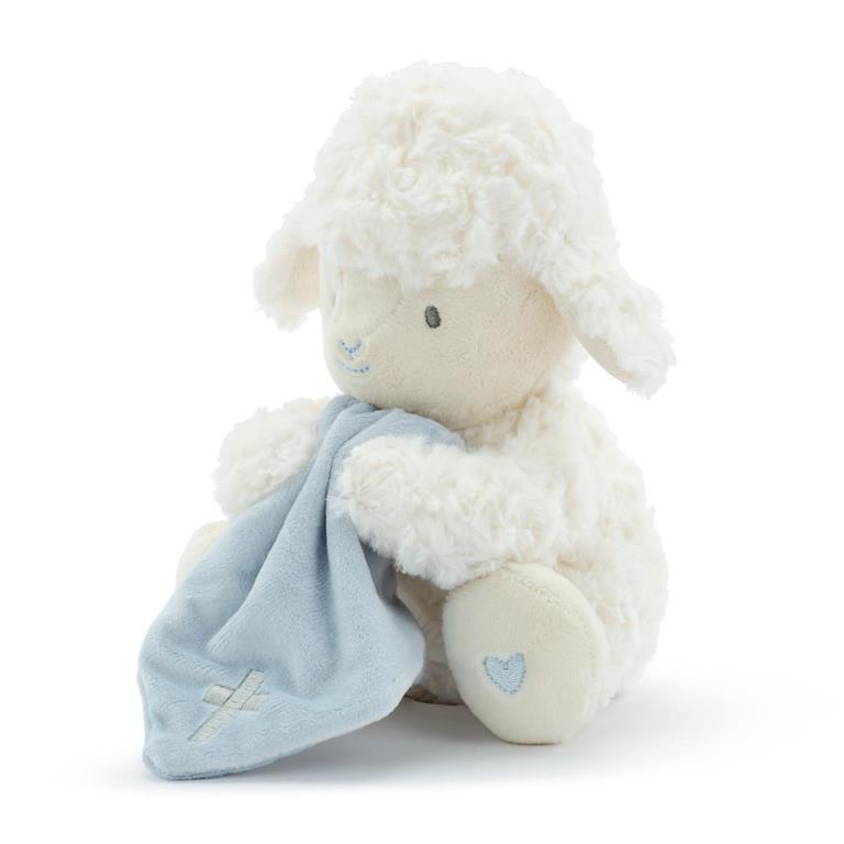 Jesus Loves Me Blue Mechanical Lamb - 5x8.5in