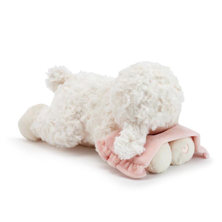 Goodnight Prayer Pink Mechanical Lamb - 10x6in