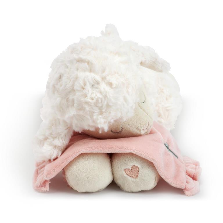 Goodnight Prayer Pink Mechanical Lamb - 10x6in