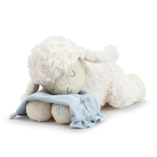 Goodnight Prayer Blue Mechanical Lamb - 10x6in