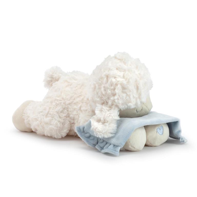 Goodnight Prayer Blue Mechanical Lamb - 10x6in
