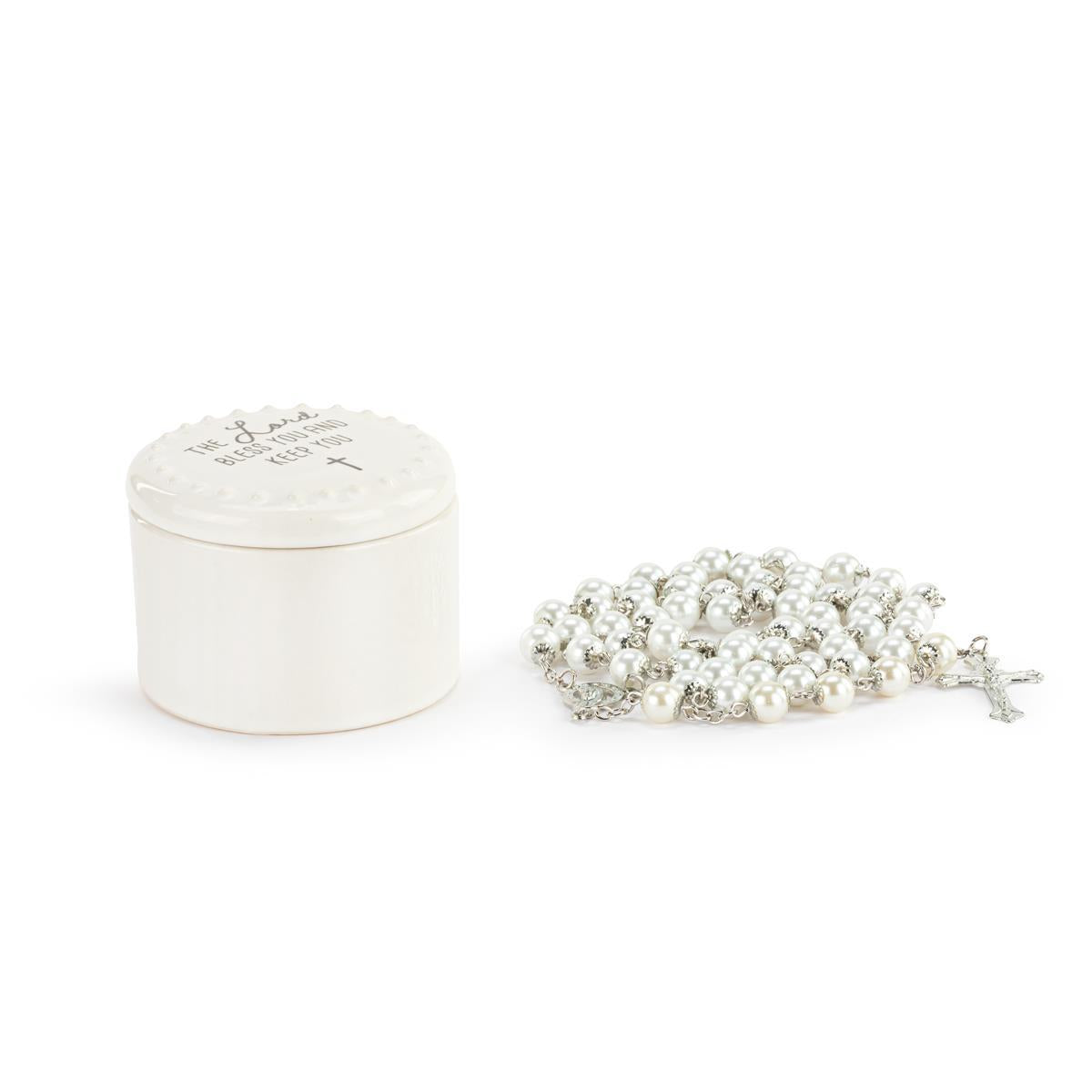 Lord Bless You Trinket Box & Rosary - 18in