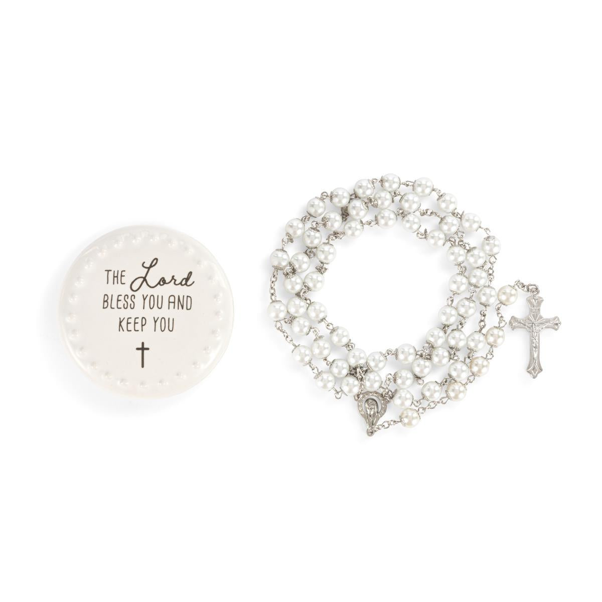 Lord Bless You Trinket Box & Rosary - 18in