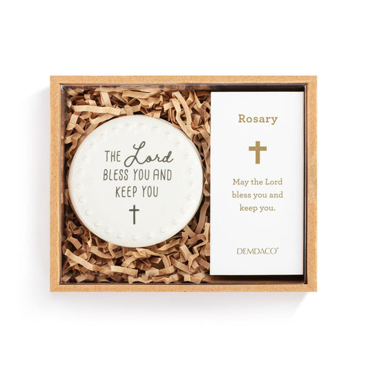 Lord Bless You Trinket Box & Rosary - 18in