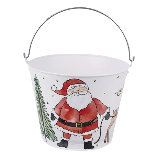 Santa Sleigh Scene Pail