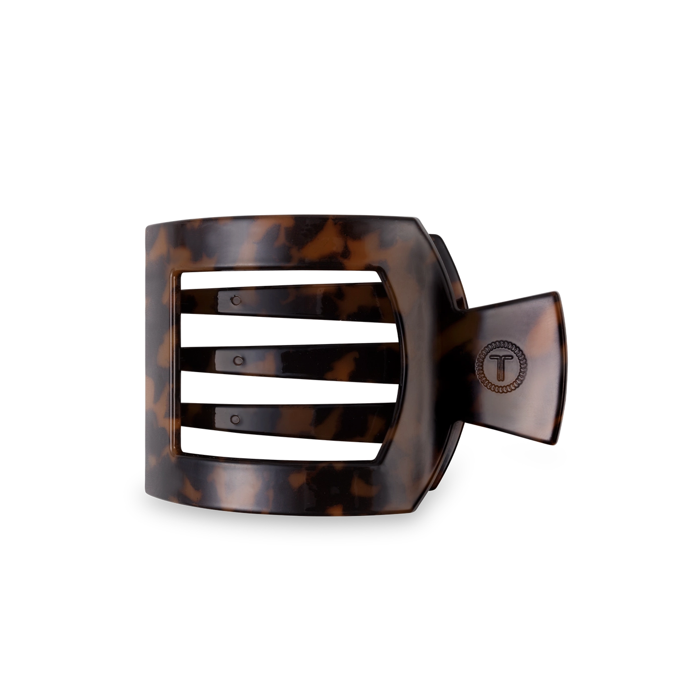 Square Flat Hair Clip | Med. | Tortoise