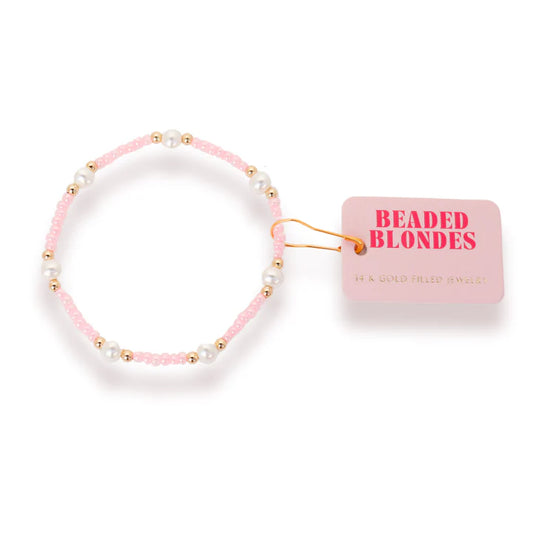 Pastel Pink Pearl Bracelet (Kids Size)