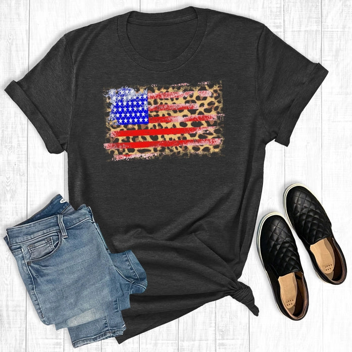 American Leopard Flag T-Shirt