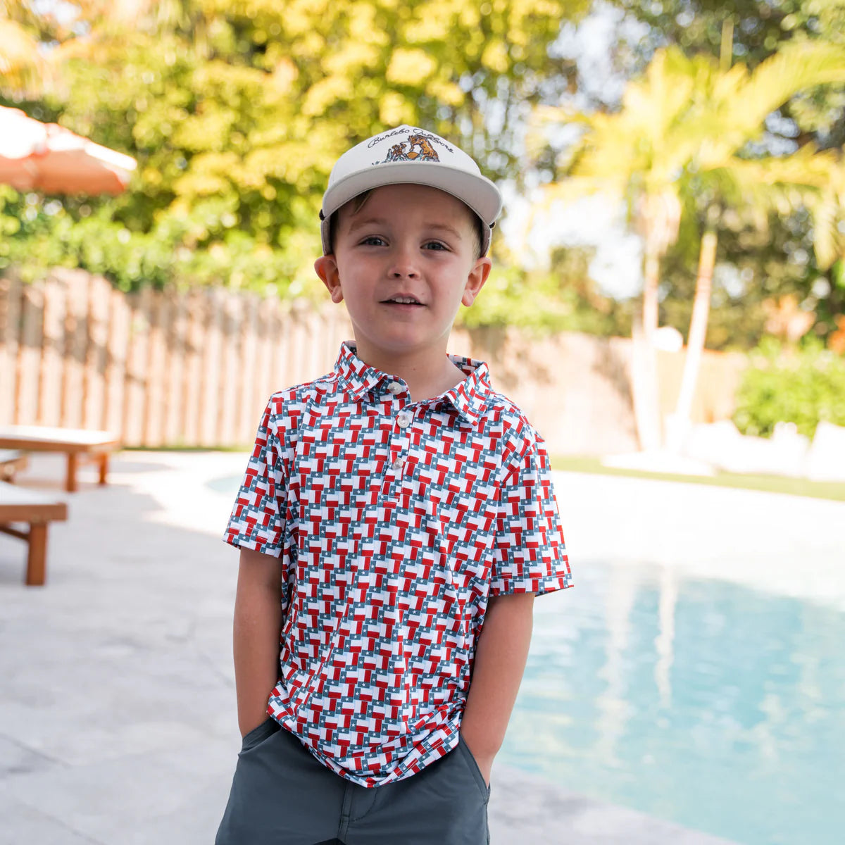 Youth Polo - Texas Flag