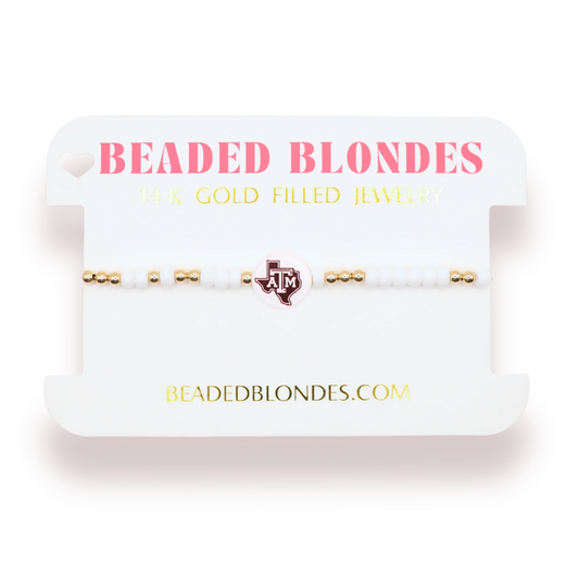 TAMU/Aggies Logo Bracelet/ Sprinkle