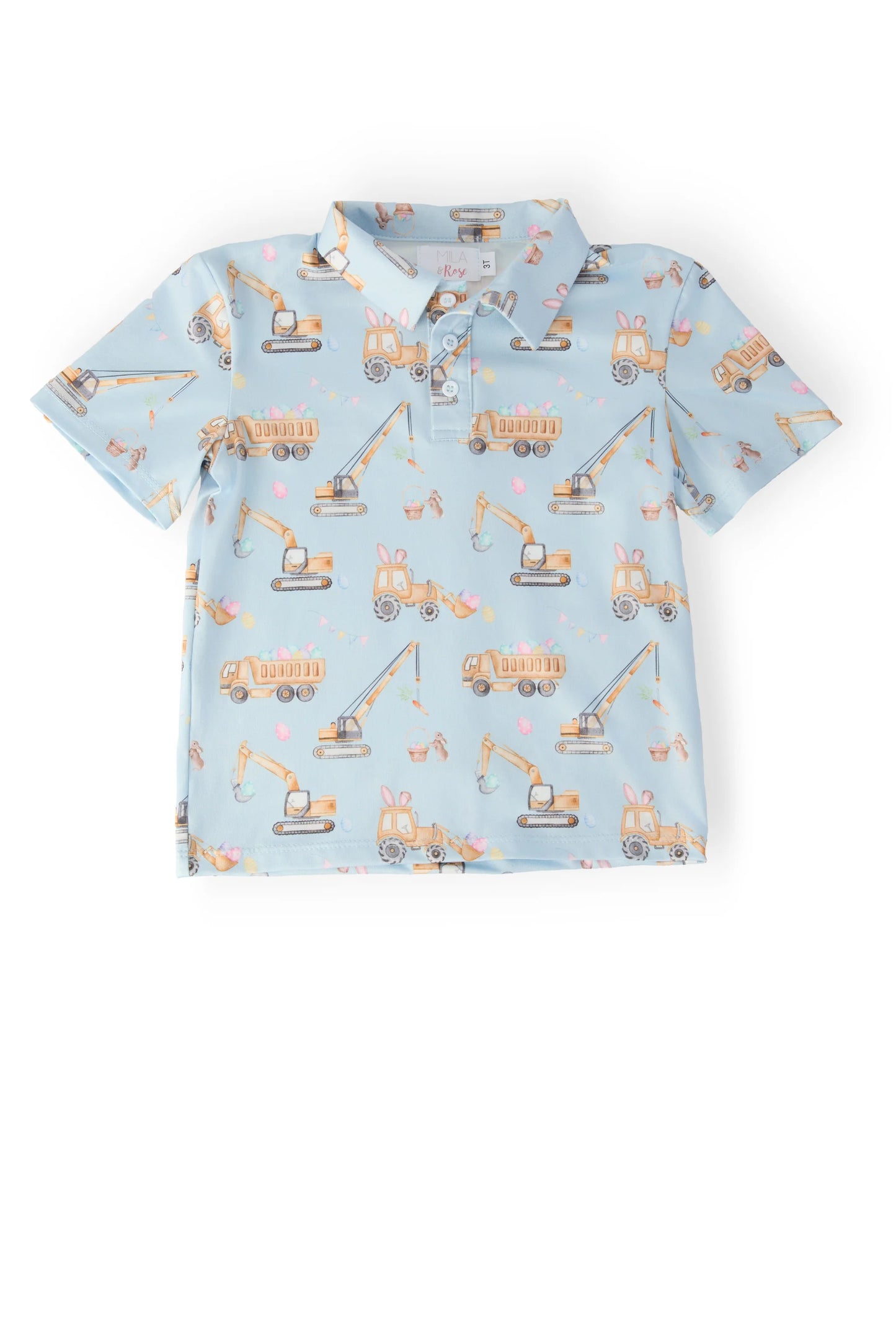 Boys Bunny Builders S/S Polo