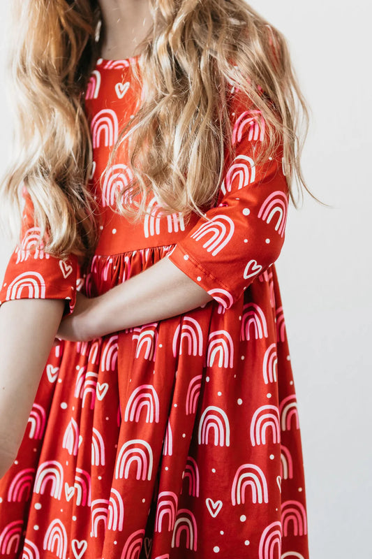 Twirl Dress-Cloud 9 Red : 3T