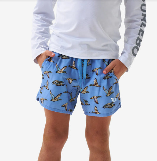 Youth Swim Trunk - Jumbo Mallards Blue