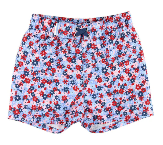 Swim Trunks-Red,Wht,Bloo : 10