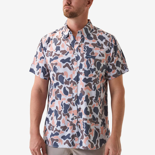 Performance Button Up - Vintage Camo