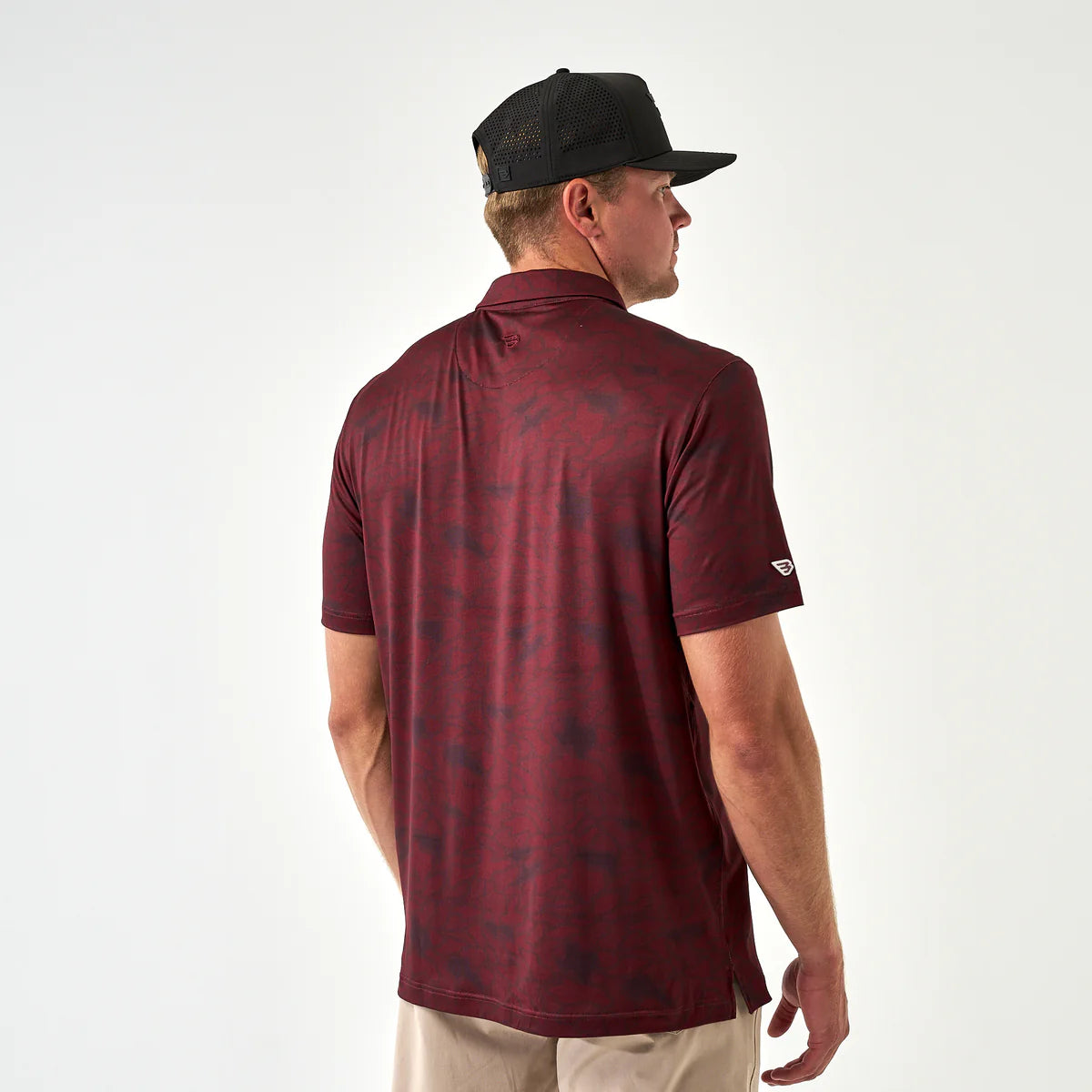 Performance Polo - Maroon Texas Camo