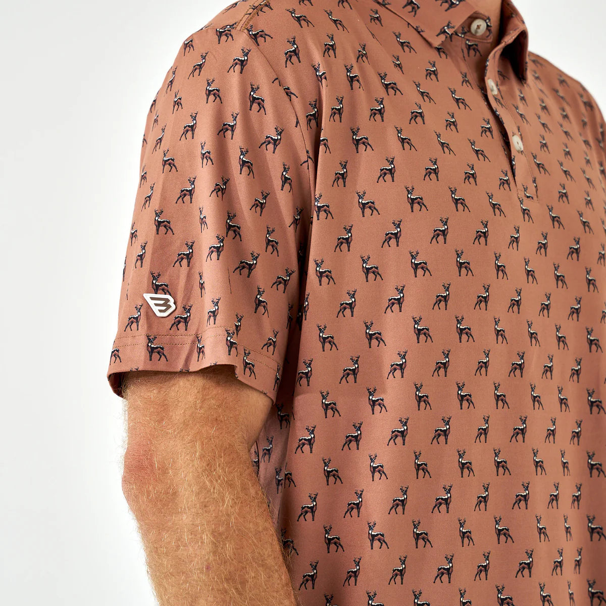 Performance Polo - Whitetail Deer - Brown