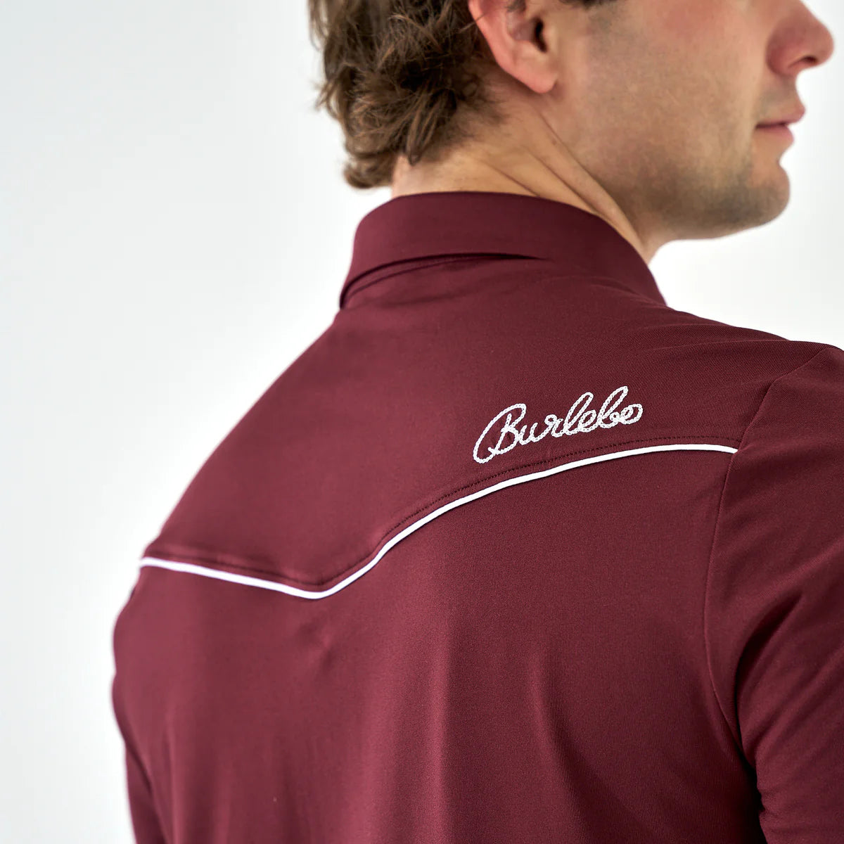 Pearl Snap Performance Polo - Maroon