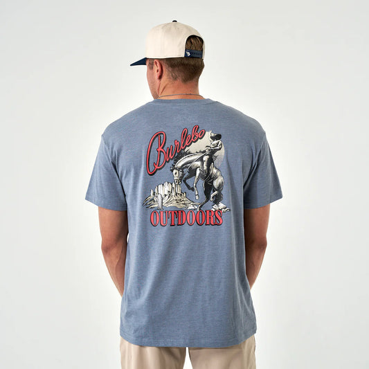 Moonlit Cowboy SS - Heather Blue Jean