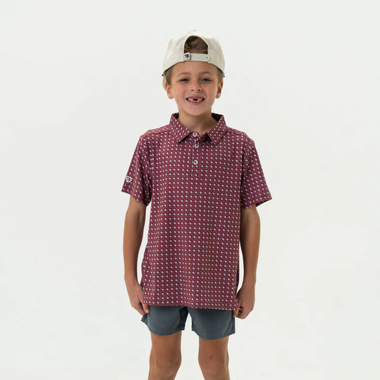 Youth Polo - Texas Maroon