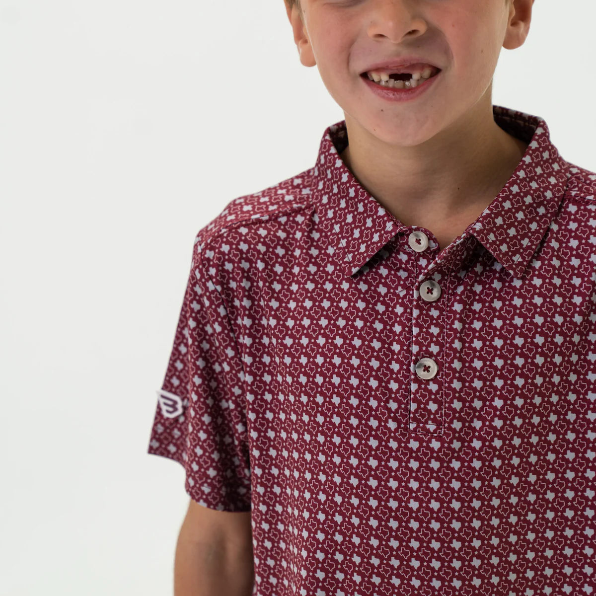 Youth Polo - Texas Maroon
