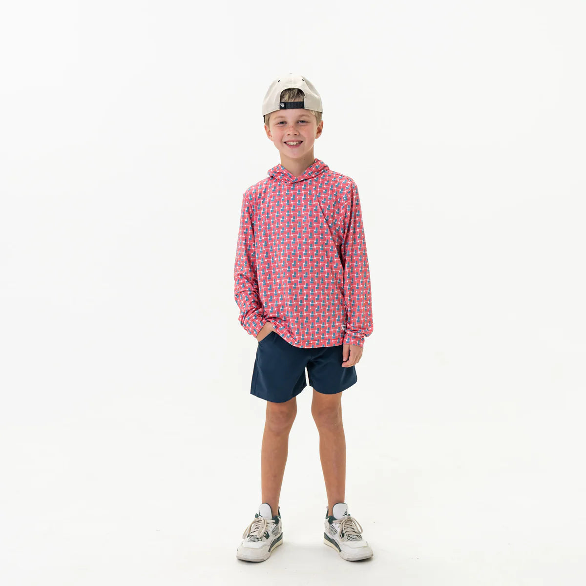 Youth Performance Hoodie - American Flag Print